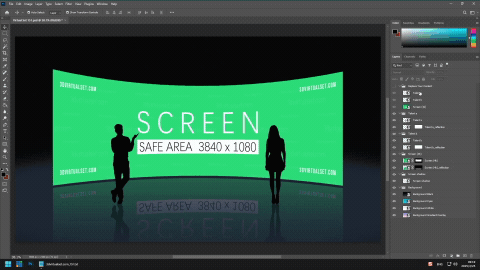 Virtual Set 151 For Photoshop_The virtual screen that can be animated in Photoshop